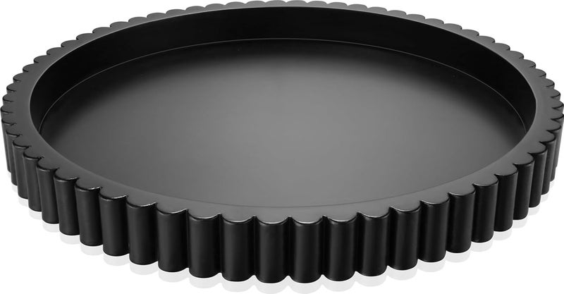 KULEDM Handmade 12in Decorative Tray for Coffee Table Tray Decor, Black Wooden Decorative Round Tray for Kitchen, Living Room, Home Decor - Image 1